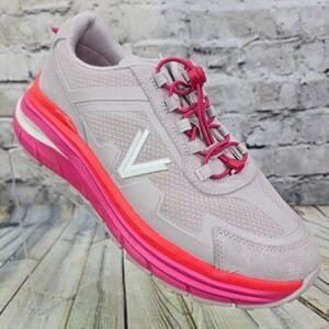 Vionic Wmax Sierra Sneakers Womens 10 Wide Grey Pink Weatherproof Walking Shoes